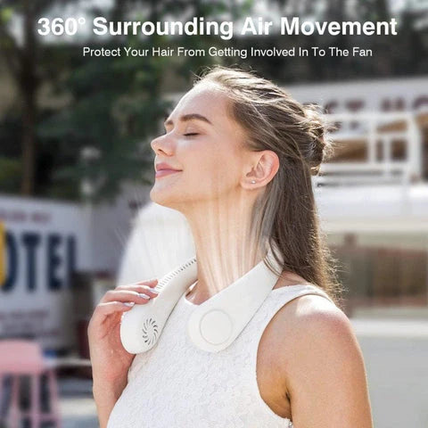 Portable Bladeless Hanging Rechargeable Neck Fan